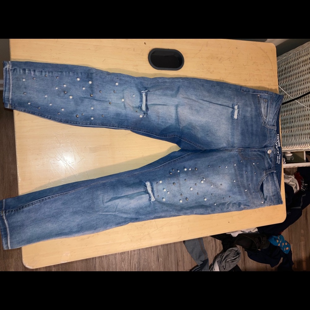 Beaded jeans